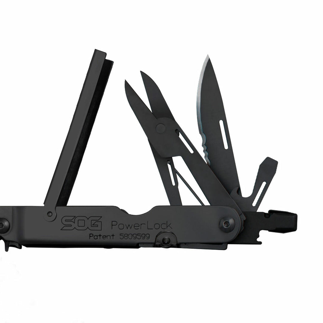 SOG PowerLock Stainless Steel Folding Knife 18 Tool Multi Tool Pliers (Open Box)