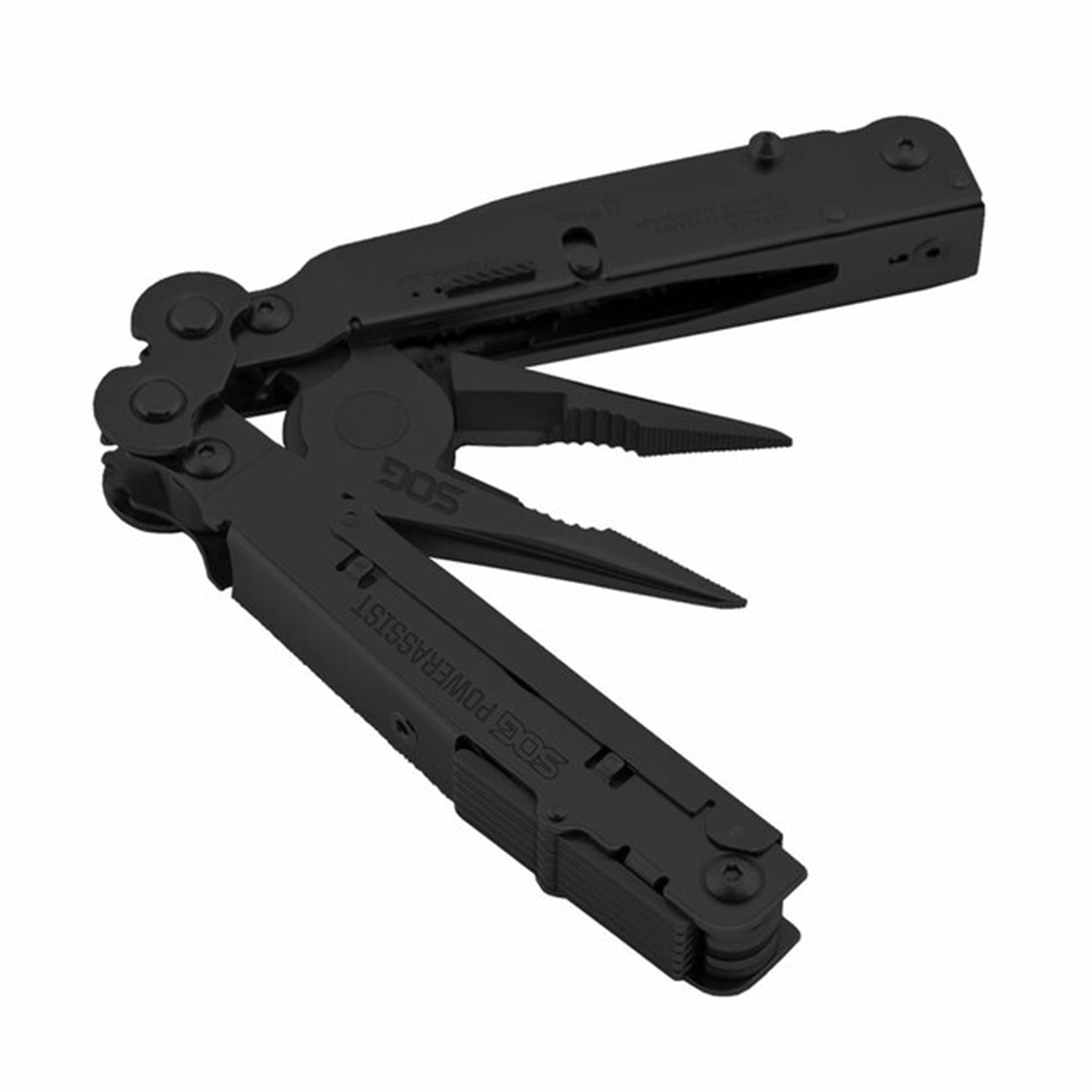 SOG Power Assist Stainless Steel Folding Knife 16 Attachment Multi Tool, Black - VMInnovations