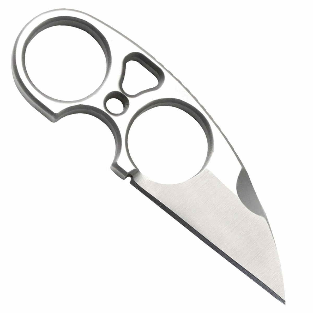 SOG Snarl 2.3 In Stainless Steel Sheepsfoot Fixed Blade Knife w/ Gripping Holes - VMInnovations