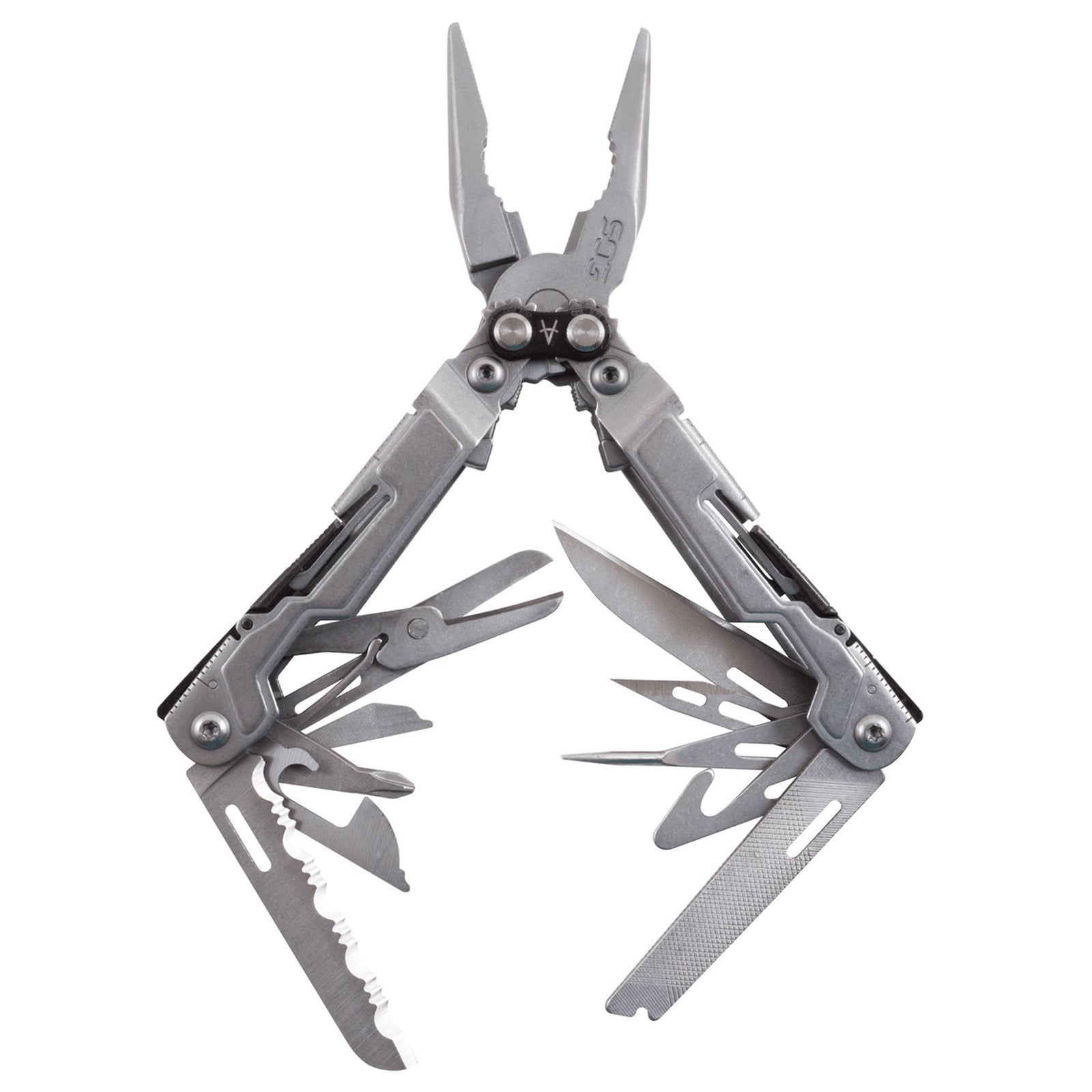 SOG PowerPint Stainless Steel Folding 18 Multi Purpose Pocket EDC Tool, Silver - VMInnovations