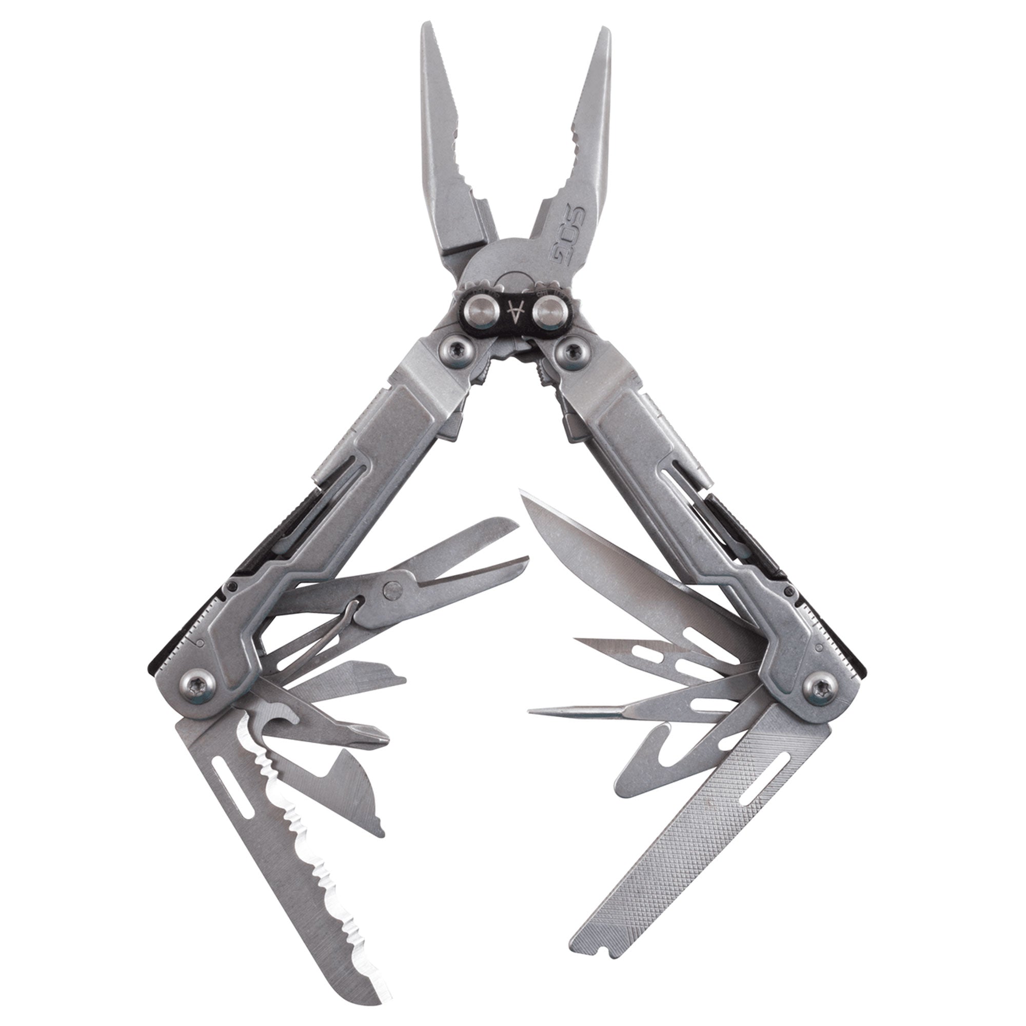 SOG PowerPint Stainless Steel Folding 18 Multi Purpose Pocket EDC Tool, Silver - VMInnovations