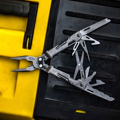 SOG PowerPint Stainless Steel Folding 18 Multi Purpose Pocket EDC Tool, Silver - VMInnovations