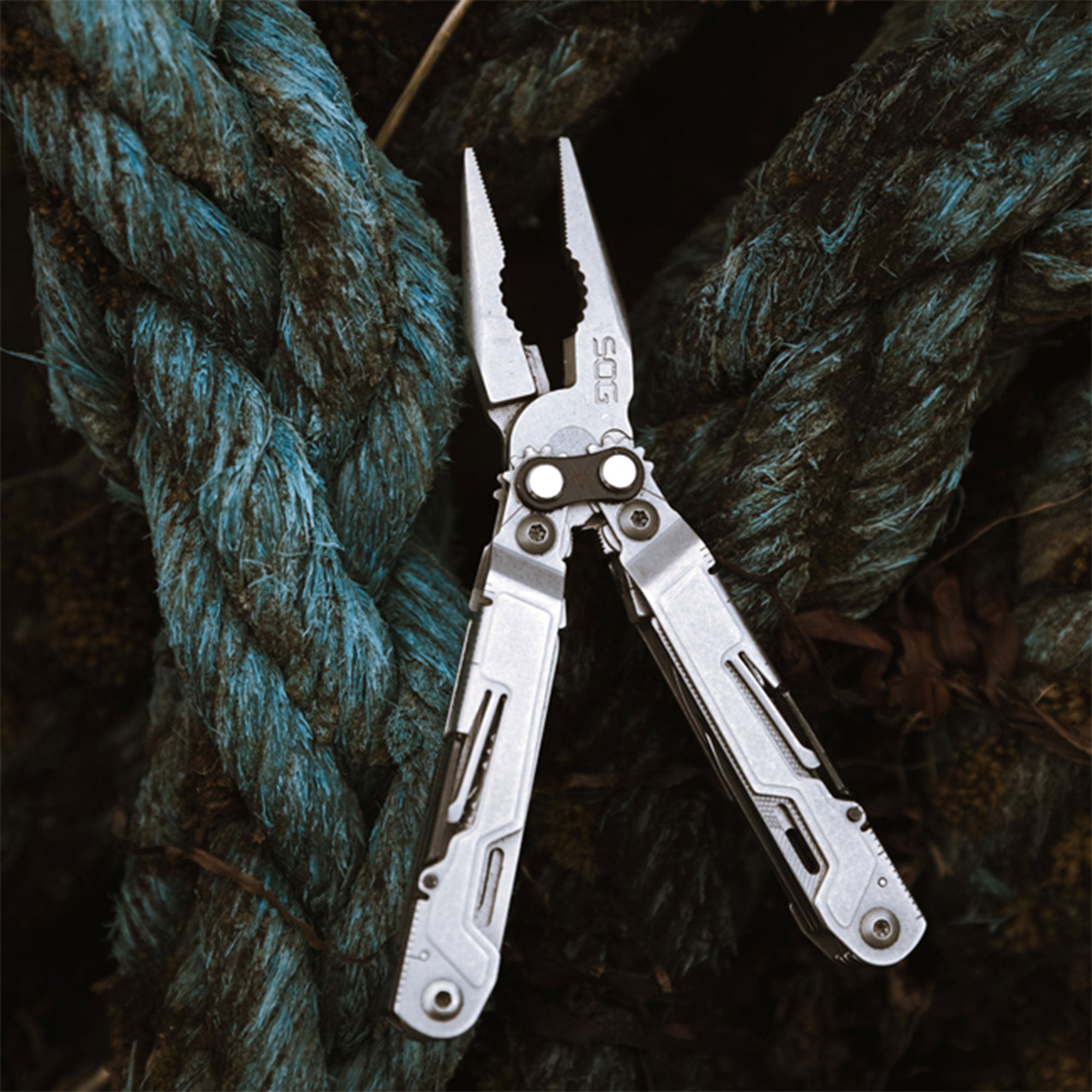 SOG PowerPint Stainless Steel Folding 18 Multi Purpose Pocket EDC Tool, Silver - VMInnovations