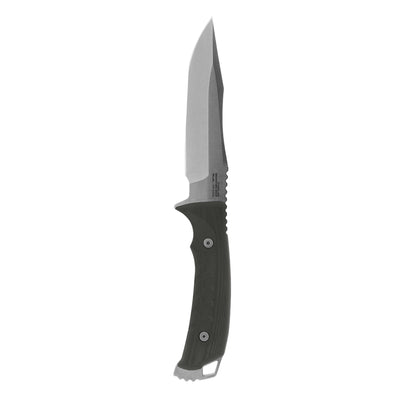 SOG Pillar Fixed 5 In Steel Blade Survival Knife w/ Linen Micarta Handle, Black