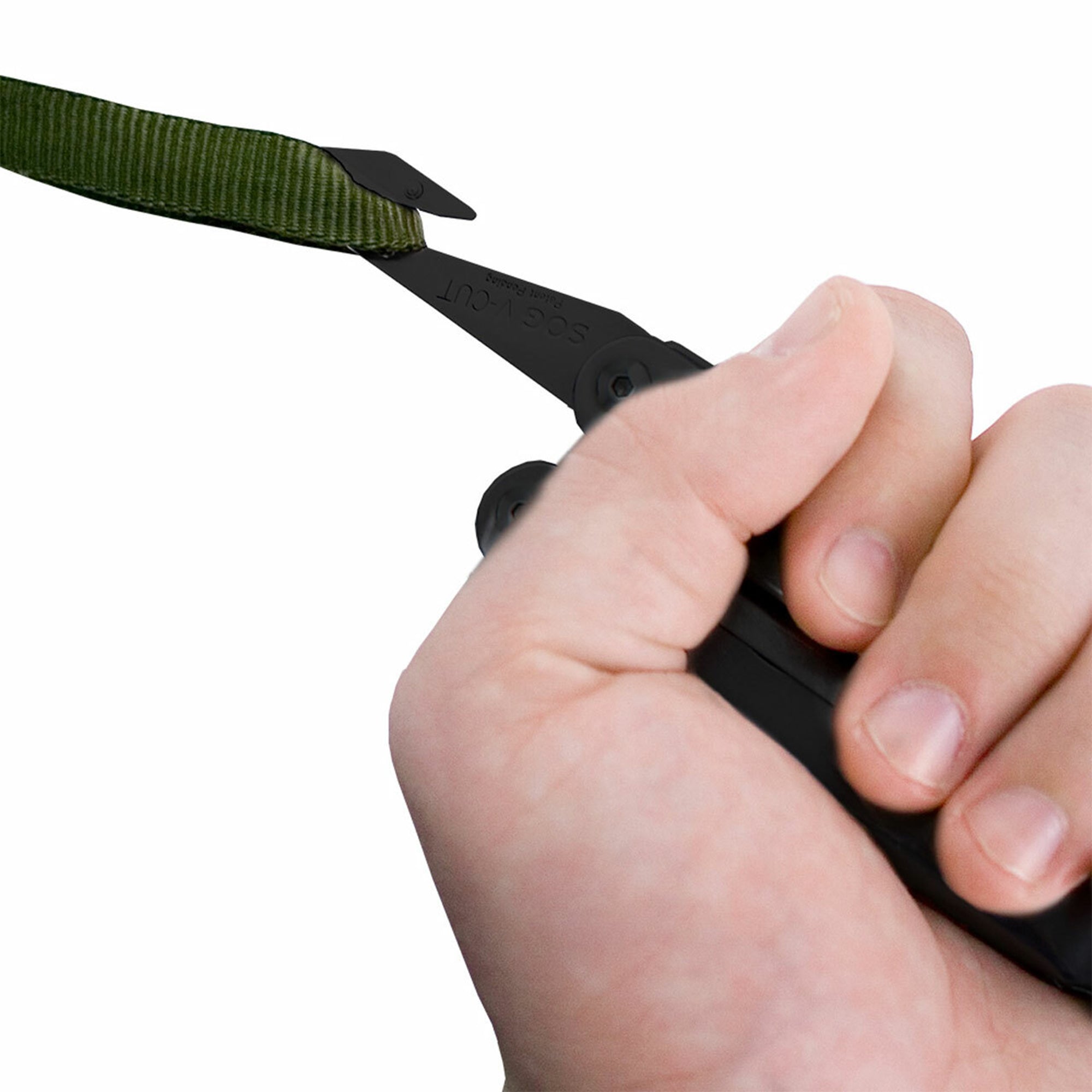 SOG Powerlock Stainless Steel Folding V Cutter 18 Tool Multi Tool Pliers, Black - VMInnovations