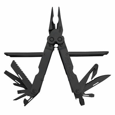 SOG Powerlock Stainless Steel Folding V Cutter 18 Tool Multi Tool Pliers, Black
