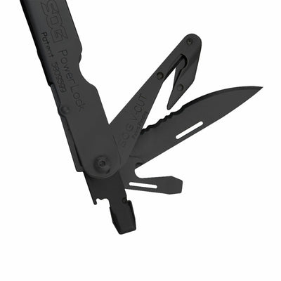 SOG Powerlock Stainless Steel Folding V Cutter 18 Tool Multi Tool (Open Box)