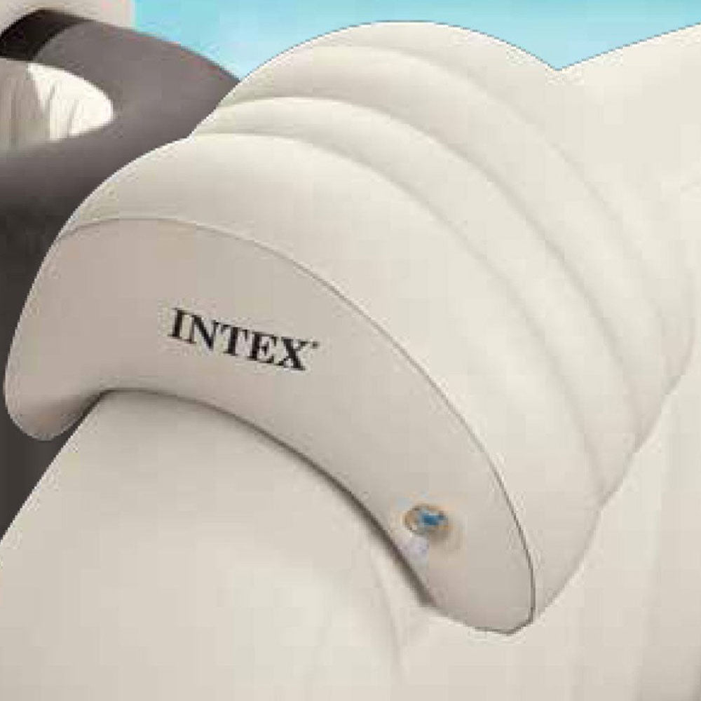 Intex Slip Resistant Hot Tub Seat (2 Pack) and Inflatable Spa Headrest (2 Pack)