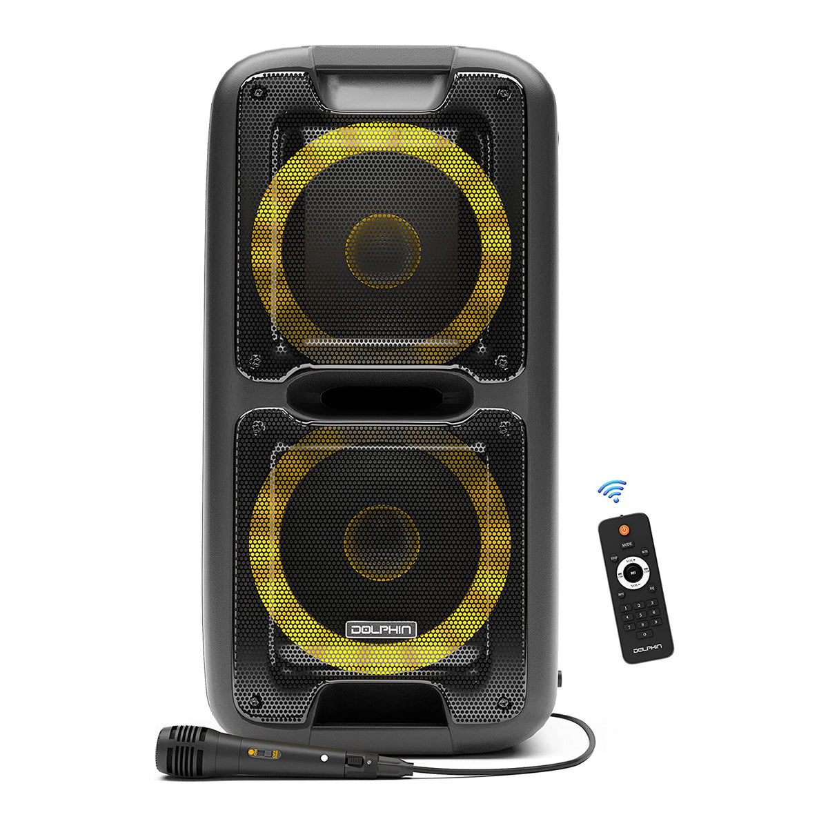 Dolphin SP 2100RBT Portable Rechargeable Bluetooth Party Speaker with LED Lights