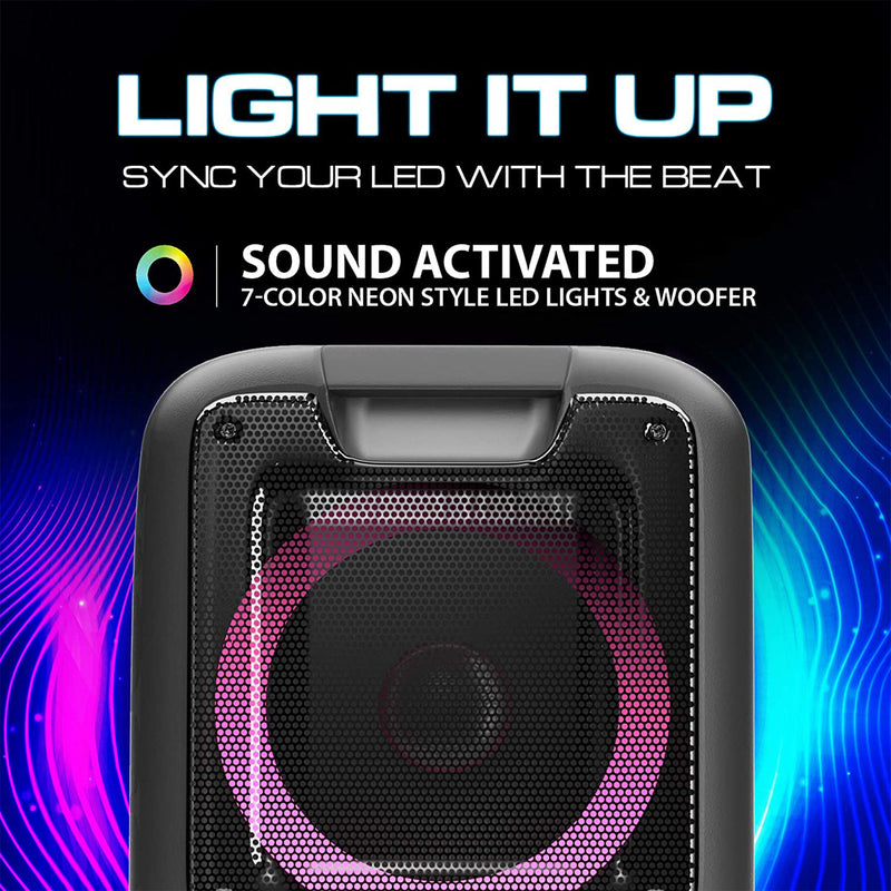Dolphin SP 2100RBT Portable Rechargeable Bluetooth Party Speaker with LED Lights