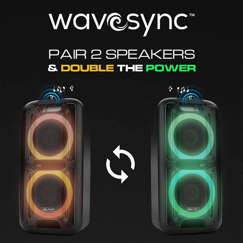 Dolphin SP 2100RBT Portable Rechargeable Bluetooth Party Speaker with LED Lights