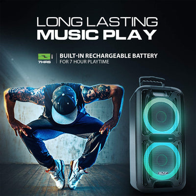 Dolphin SP 2100RBT Portable Rechargeable Bluetooth Party Speaker with LED Lights