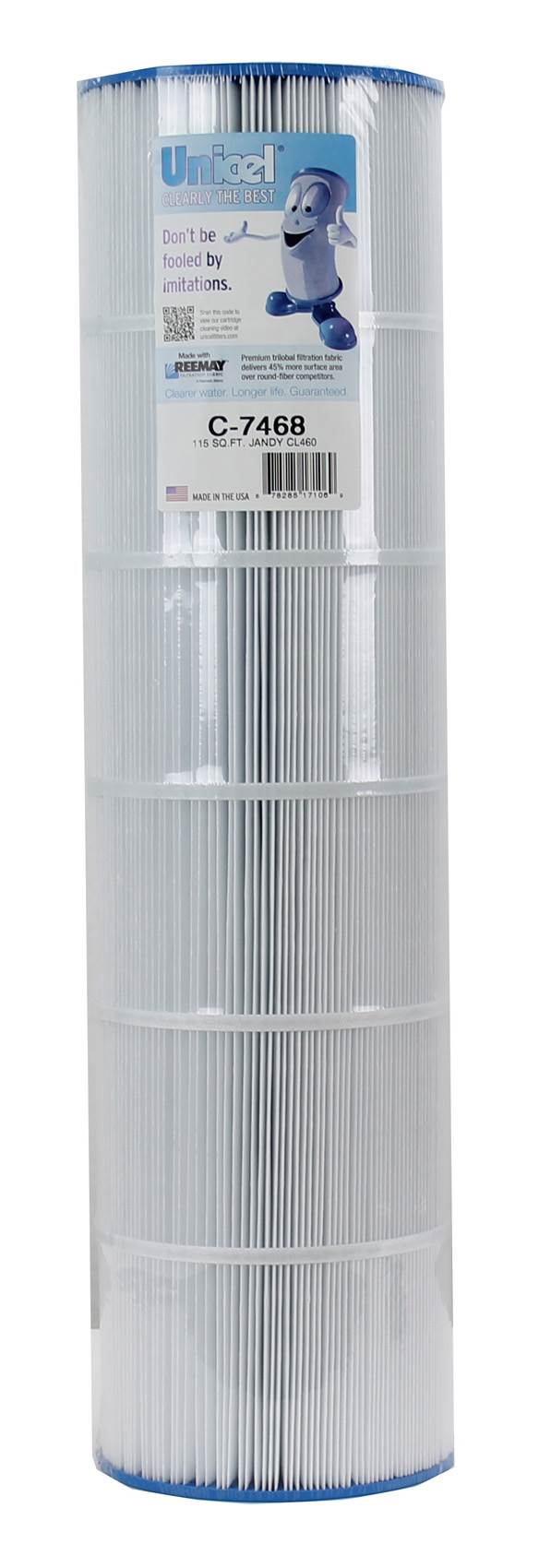 Unicel C-7468 Replacement 115 Sq Ft Swimming Pool Filter Cartridge, 175 Pleats - VMInnovations
