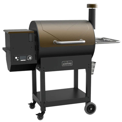 Asmoke AS660 8 in 1 Wood Pellet Barbecue Smoker Grill with LED Display, Brown