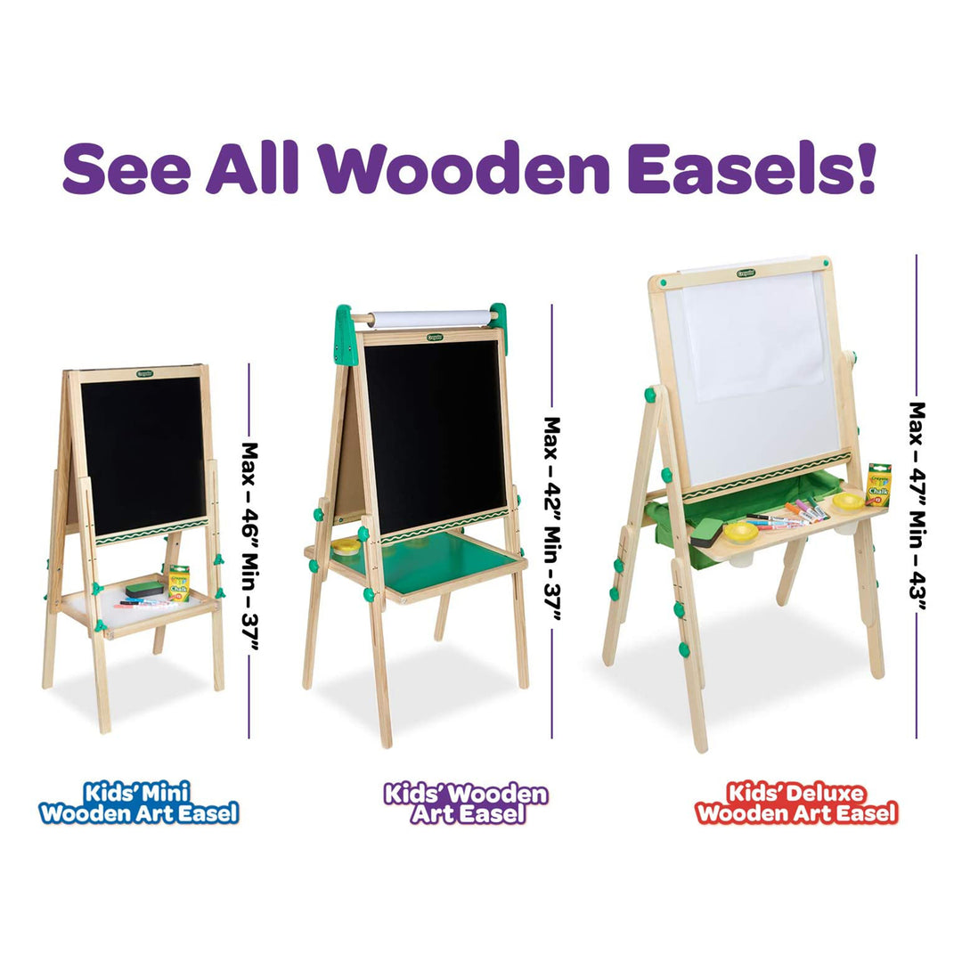 Crayola Kids Mini Dual Sided Easel w/ Chalkboard & Dry Erase Supplies (Open Box)