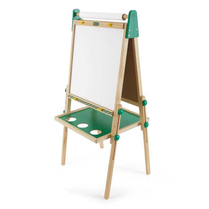 Crayola Kids Dual Sided Wooden Art Easel with Chalkboard and Dry Erase Supplies