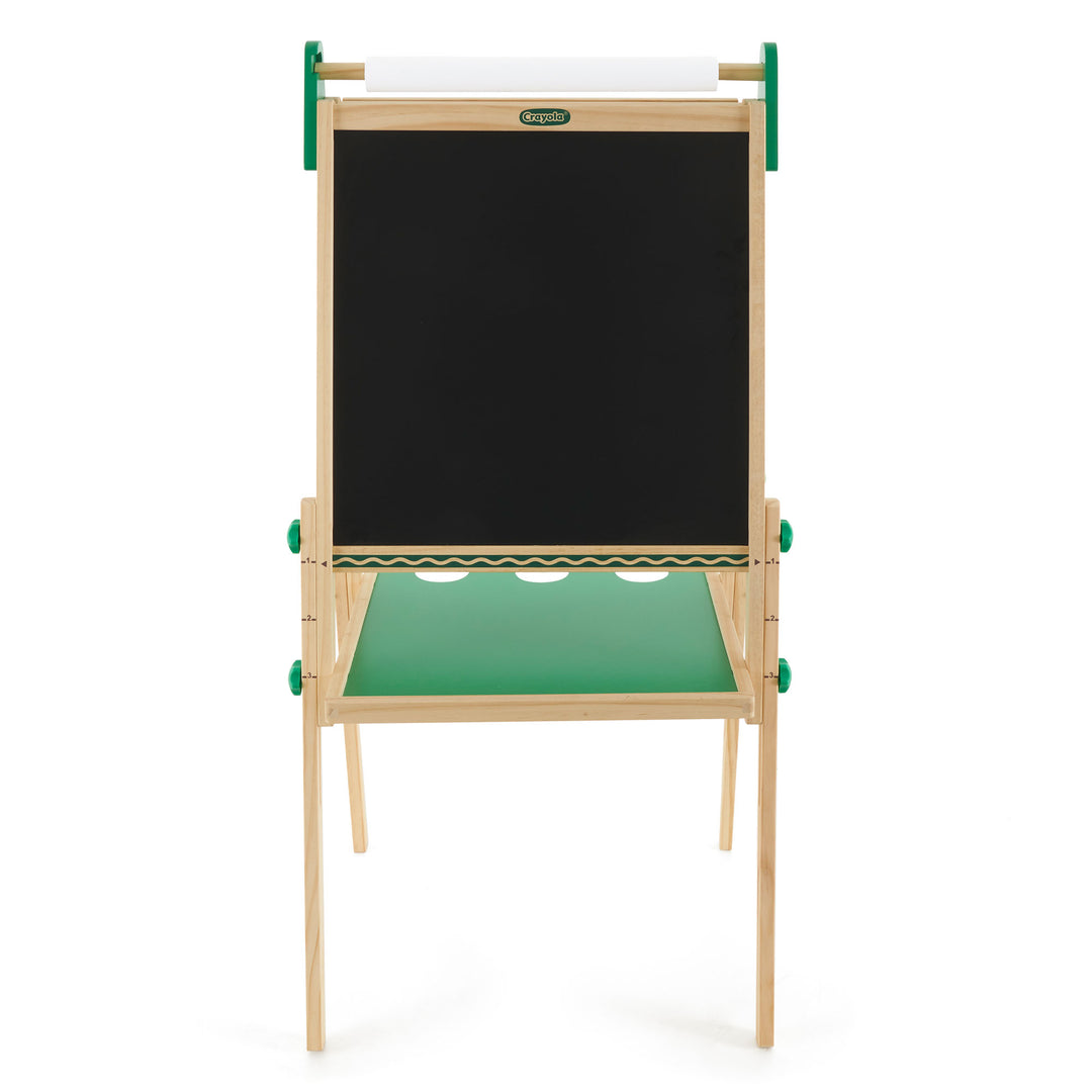 Crayola Kids Dual Sided Wooden Art Easel with Chalkboard and Dry Erase Supplies