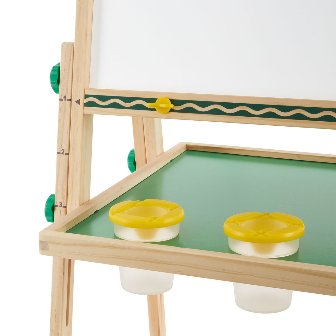 Crayola Kids Dual Sided Wooden Art Easel with Chalkboard and Dry Erase Supplies