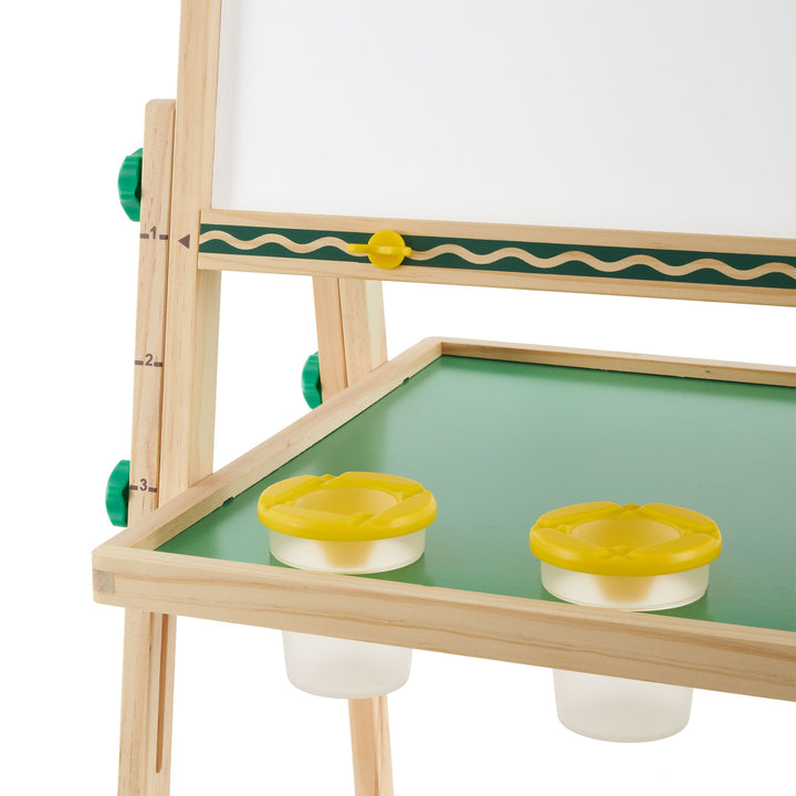Crayola Kids Dual Sided Wooden Art Easel with Chalkboard and Dry Erase(Open Box) - VMInnovations