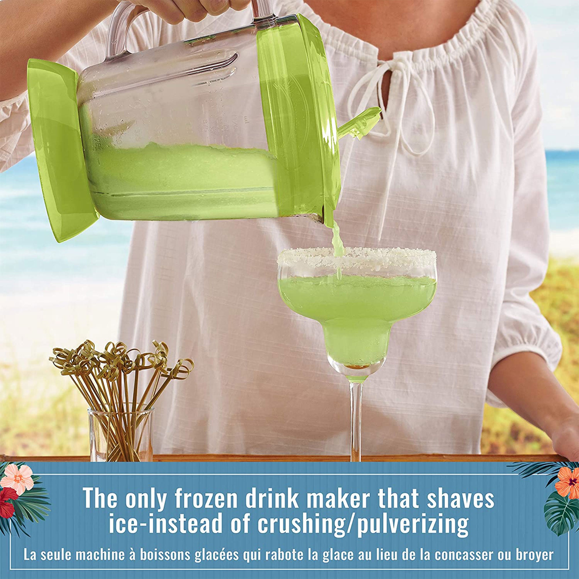 Margaritaville Bahamas 36 Oz Shaved Ice Concoction Maker with Padded Travel Bag