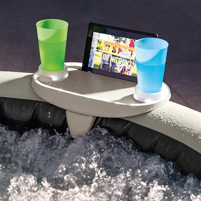Intex Tablet Mobile Phone Spa Tray Accessory w/ LED Light Strip, White(Open Box) - VMInnovations