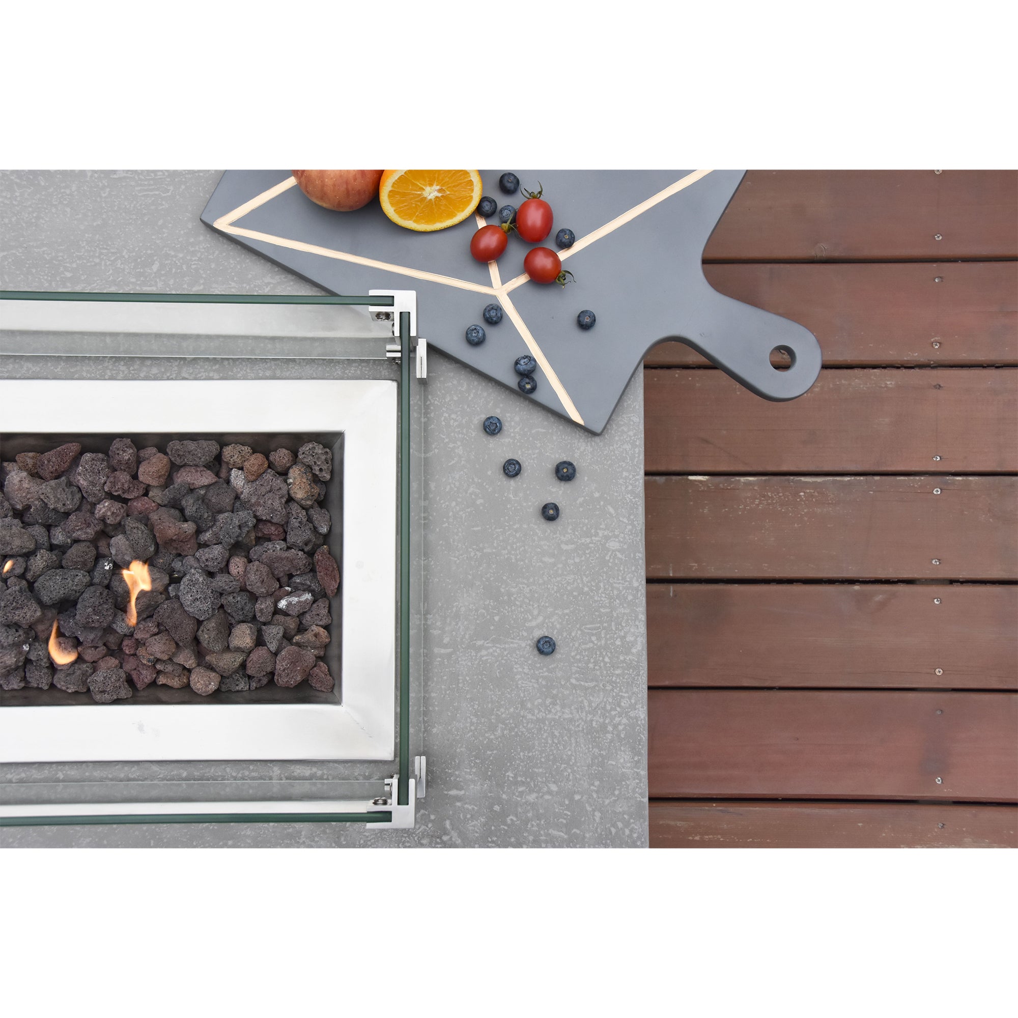 Elementi Hampton 56" Concrete 45,000 BTU Liquid Propane Fire Pit Table (Used)