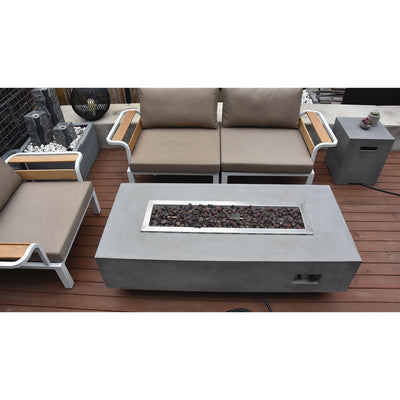 Elementi Granville 60" Concrete 45,000 BTU Liquid Propane Fire Pit (For Parts) - VMInnovations