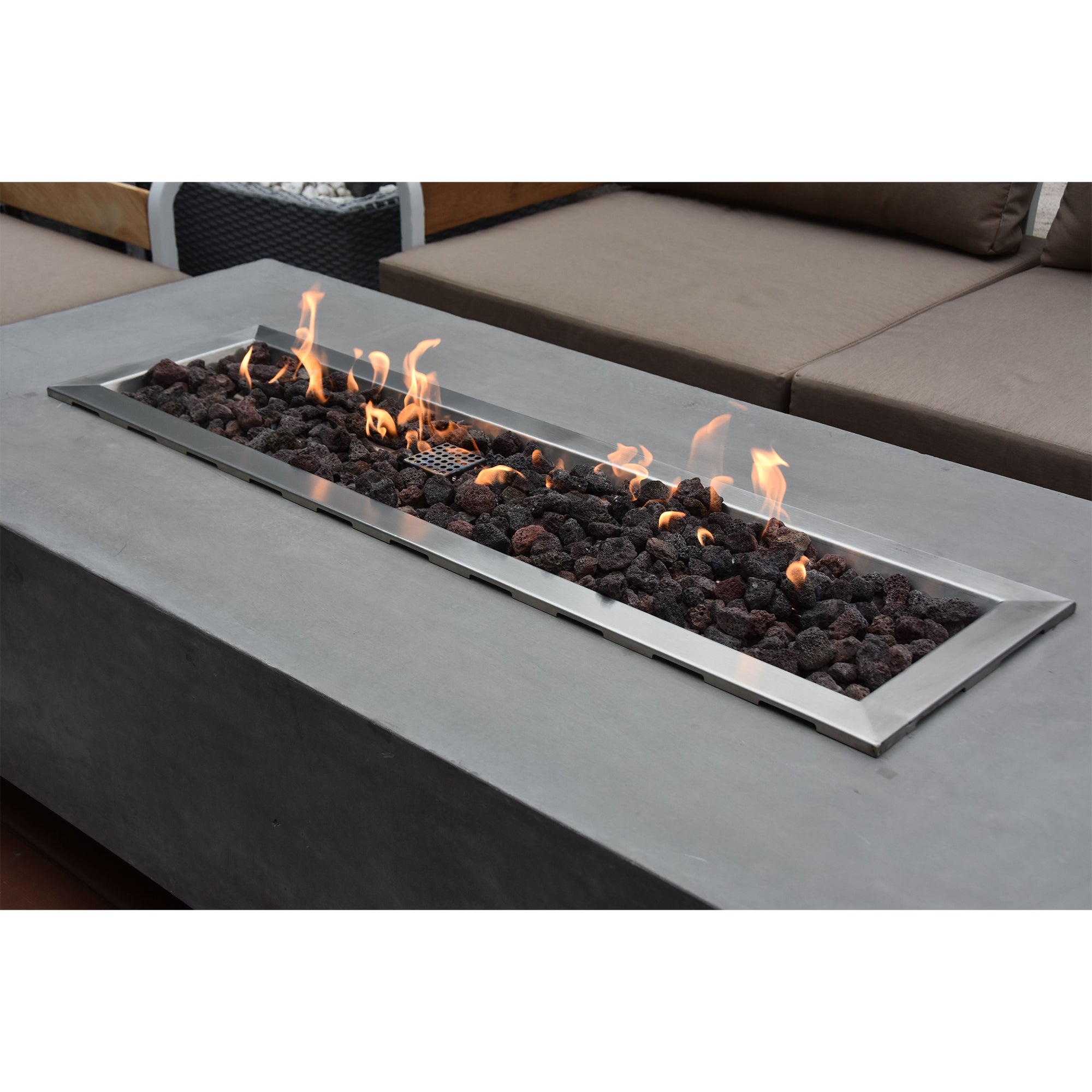 Elementi Granville 60" Concrete 45,000 BTU Liquid Propane Fire Pit (For Parts) - VMInnovations