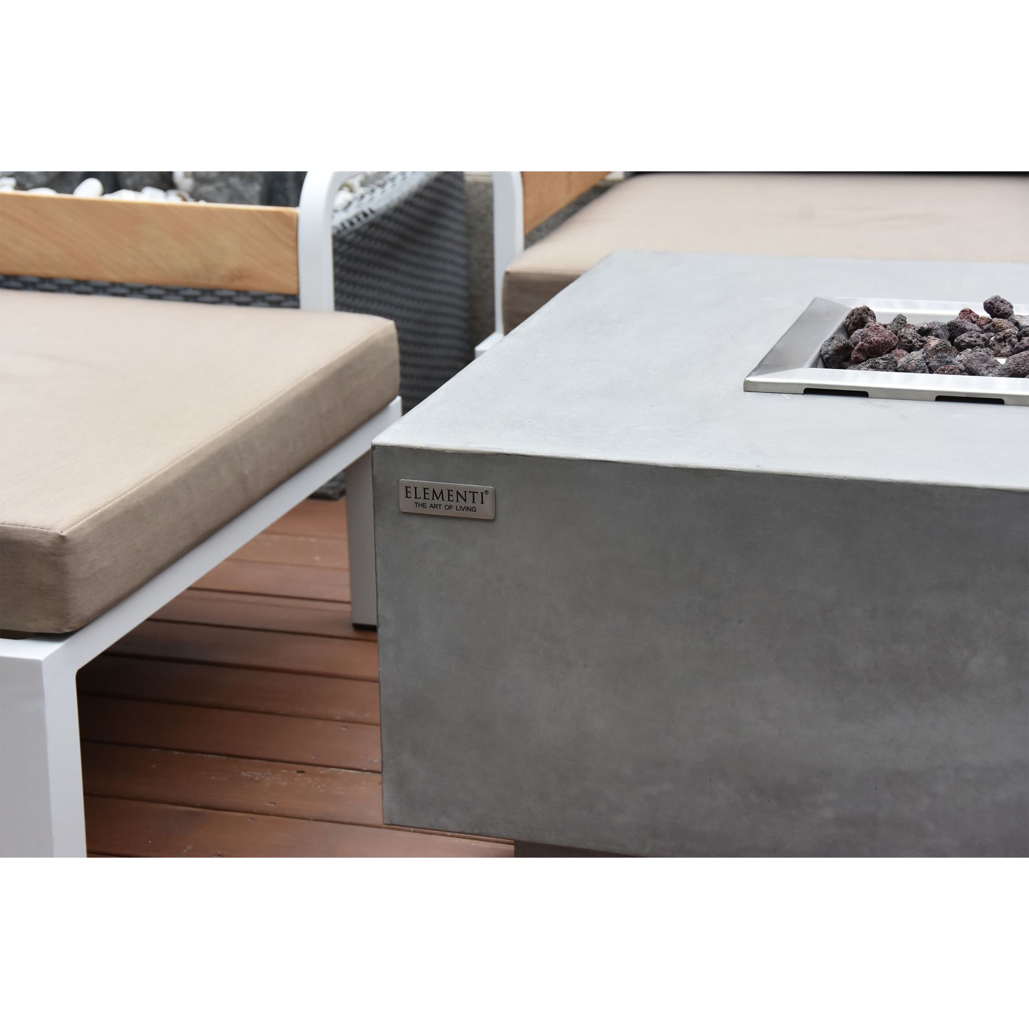 Elementi Granville 60" Concrete 45,000 BTU Liquid Propane Fire Pit (For Parts) - VMInnovations