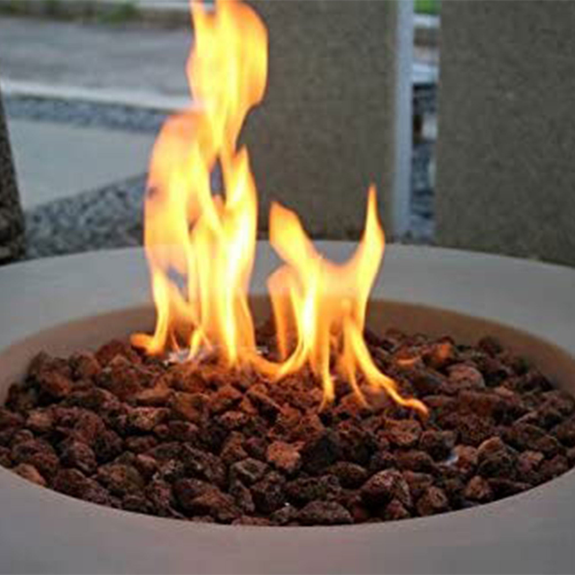 Elementi Natural Gas Concrete Lunar Bowl Fire Pit w/ Auto Ignition (For Parts) - VMInnovations