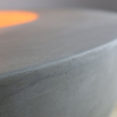Elementi Natural Gas Concrete Lunar Bowl Fire Pit w/ Auto Ignition (For Parts) - VMInnovations