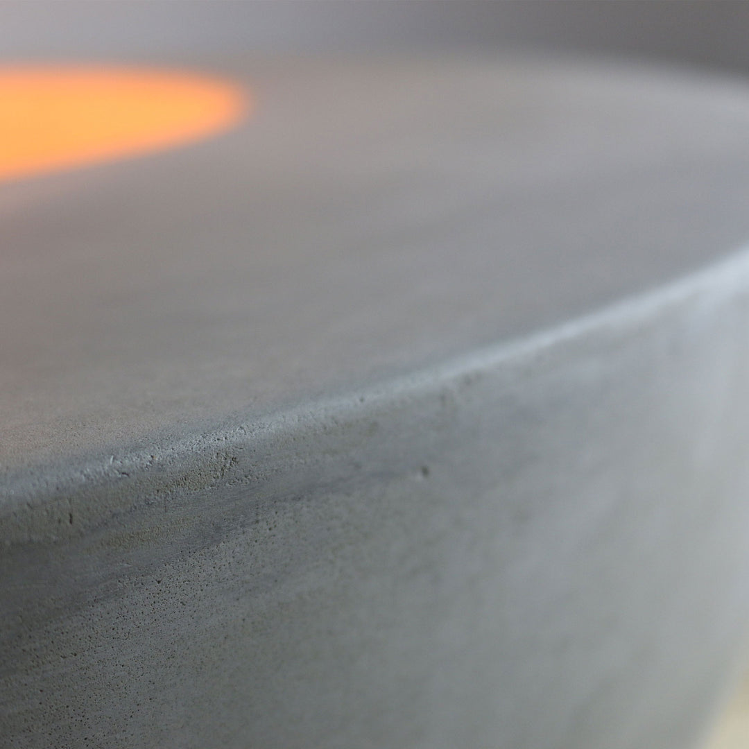 Elementi Natural Gas Concrete Lunar Bowl Fire Pit w/ Auto Ignition (For Parts) - VMInnovations