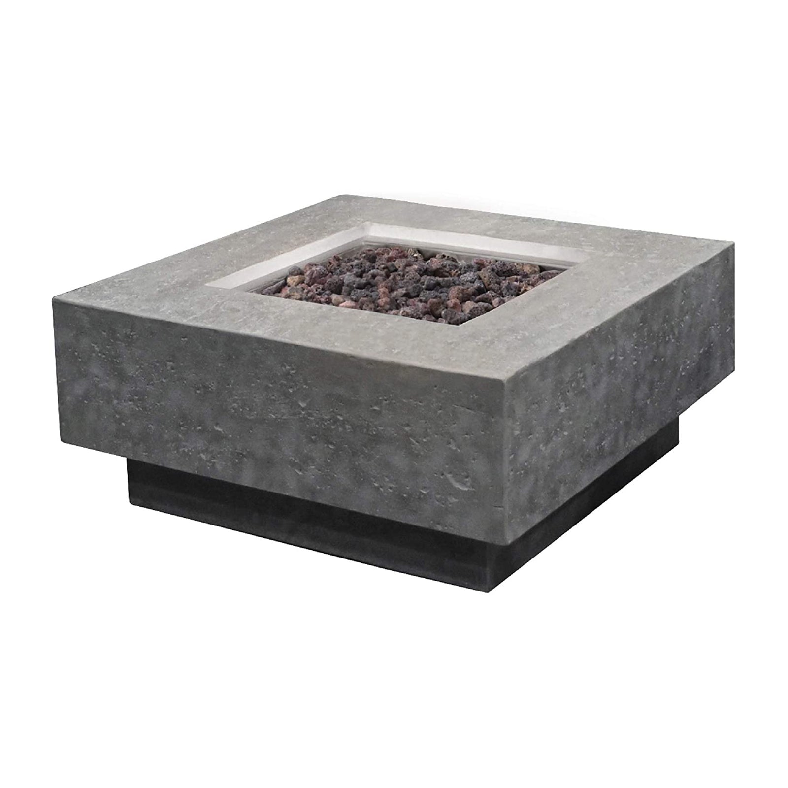 Elementi Manhattan 36" Concrete Outdoor 45,000 BTU Liquid Propane Fire Pit Table - VMInnovations