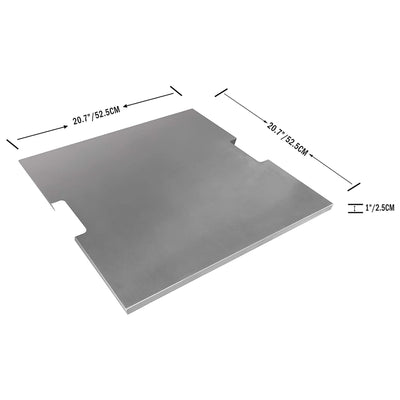 Elementi OFG103SS Manhattan Stainless Steel 21 Inch Square Fire Pit Table Cover