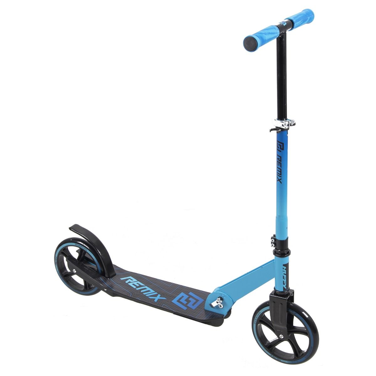 Huffy 200mm Remix Folding Inline Scooter for Kids Ages 8 and Up, Blue (Open Box)