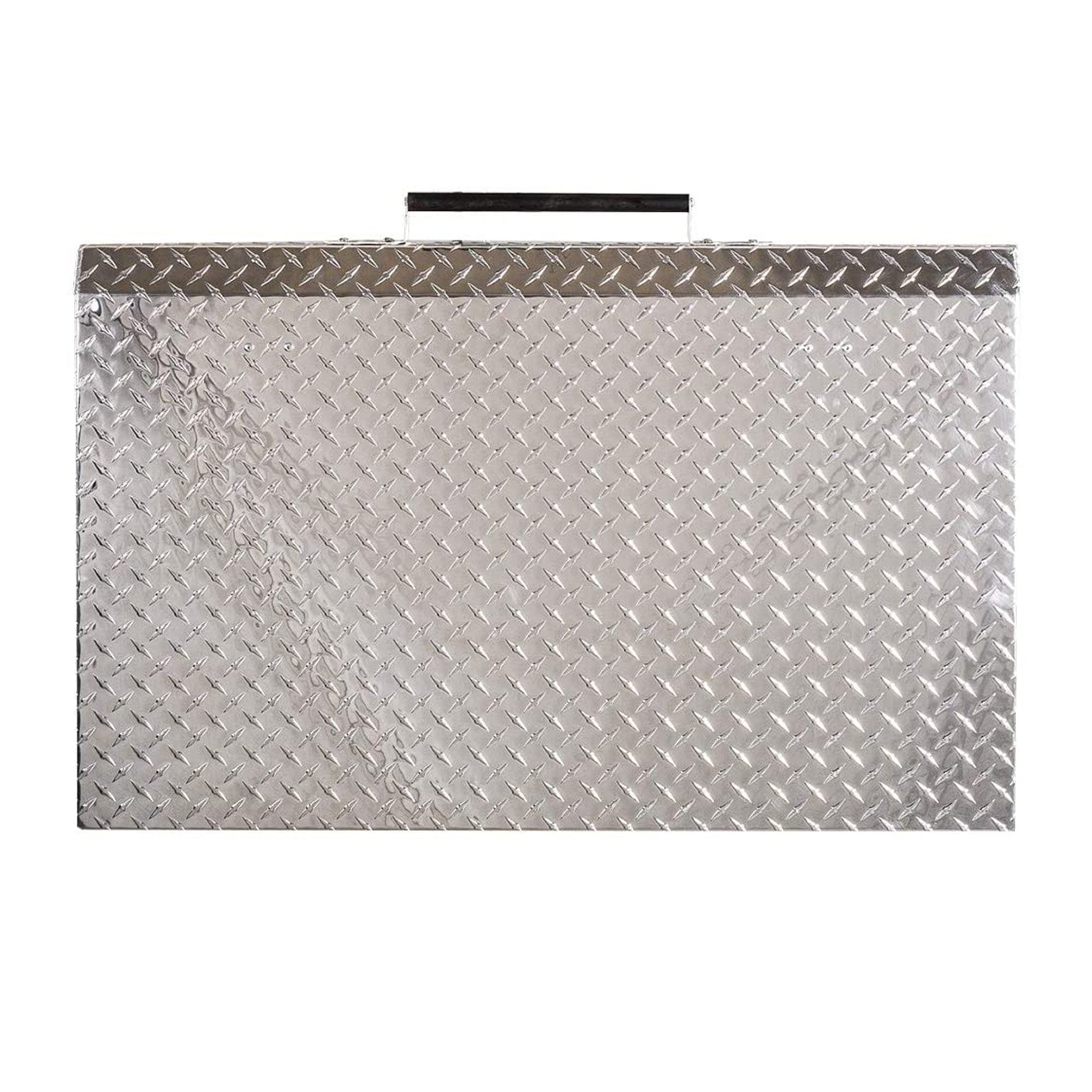 Griddle Guard 28" Outdoor Diamond Plated Griddle Hard Cover Lid with Wood Handle