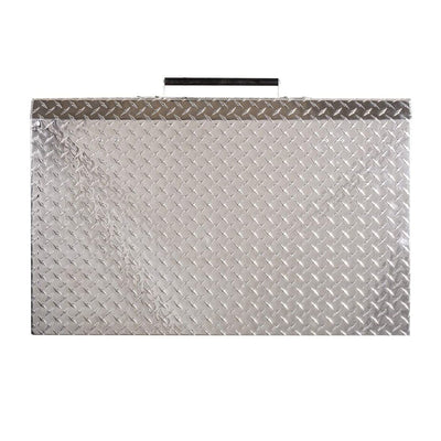 Griddle Guard 28" Outdoor Diamond Plated Griddle Hard Cover Lid with Wood Handle