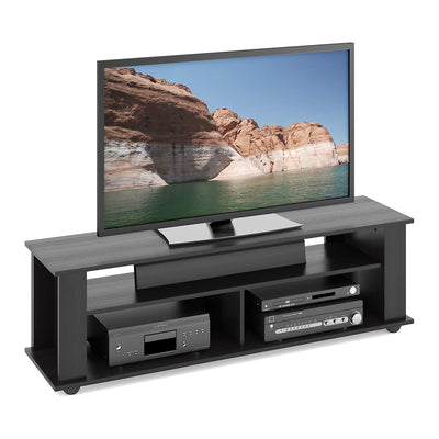 CorLiving 58 Inch Bakersfield Wooden TV Stand for TVs Up to 75 Inches, Black