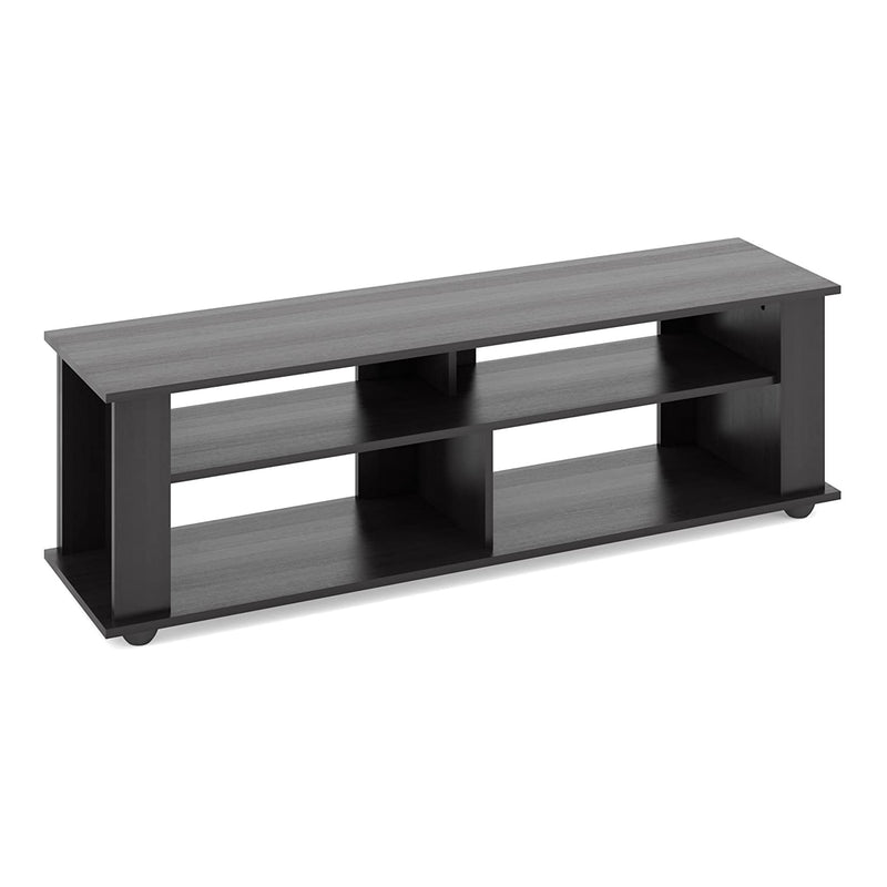 CorLiving 58 Inch Bakersfield Wooden TV Stand for TVs Up to 75 Inches, Black