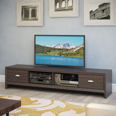 CorLiving 71 Inch Long Lakewood TV Stand for TVs Up to 85 Inches, Modern Wenge