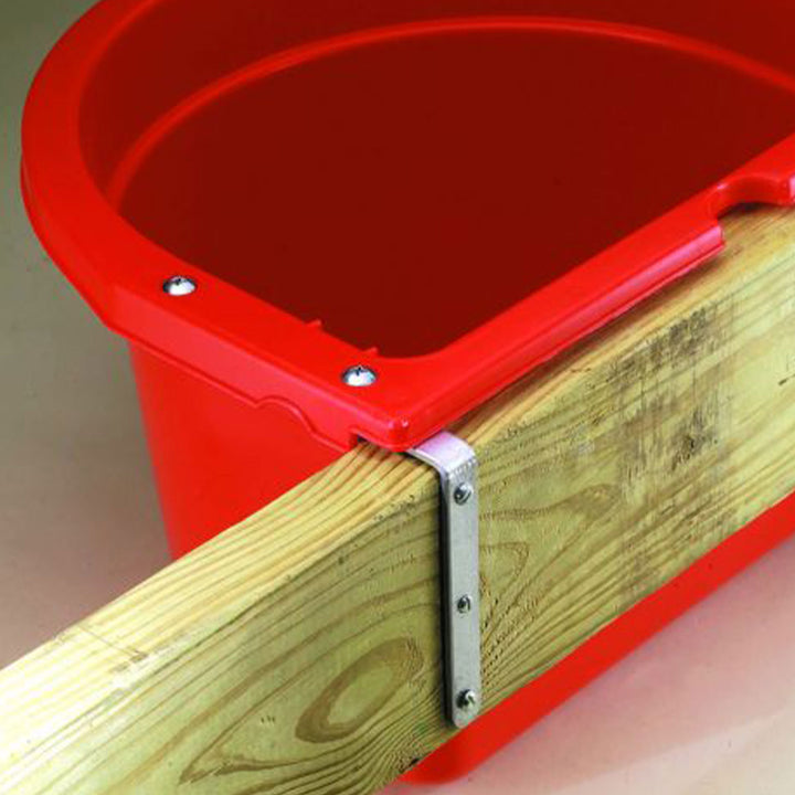 Little Giant FF11RED 20 Quart Durable Fence Feeder with Mounting Brackets, Red - VMInnovations