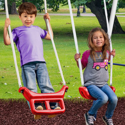 XDP Freedom Fun Play Swing Set w/See Saw, Super Disc, Swings, & Slide (Used) - VMInnovations