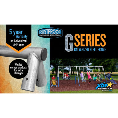 XDP Recreation Fun Swing Set w/See Saw, Super Disc, Swings, & Slide (For Parts) - VMInnovations