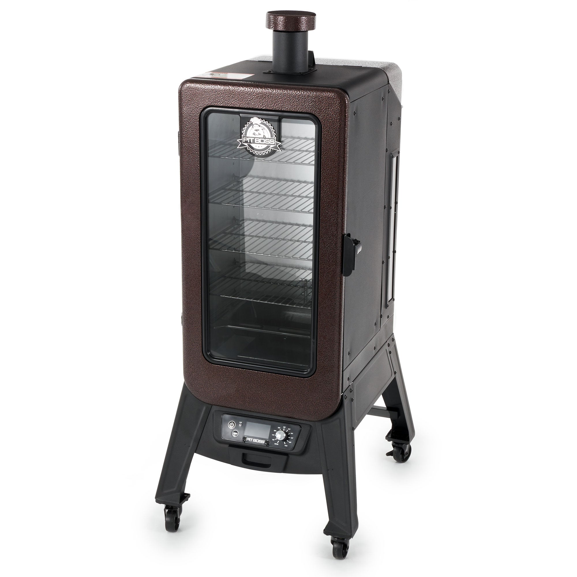 Pit Boss Copperhead 3 Series Wood Vertical Smoker & 40 Lb Bag Applewood Pellets