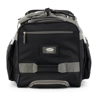Olympia 26 Inch 8 Pocket U Shape Rolling Duffel Bag w/ Retractable Handle, Black - VMInnovations
