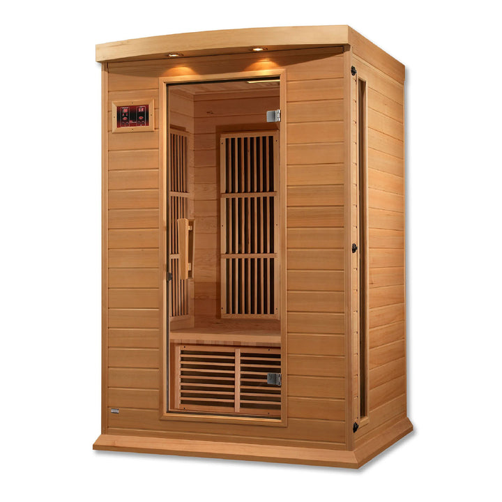 Dynamic Saunas Toulouse 2 Person Infrared Sauna w/Speakers, Canadian Hemlock