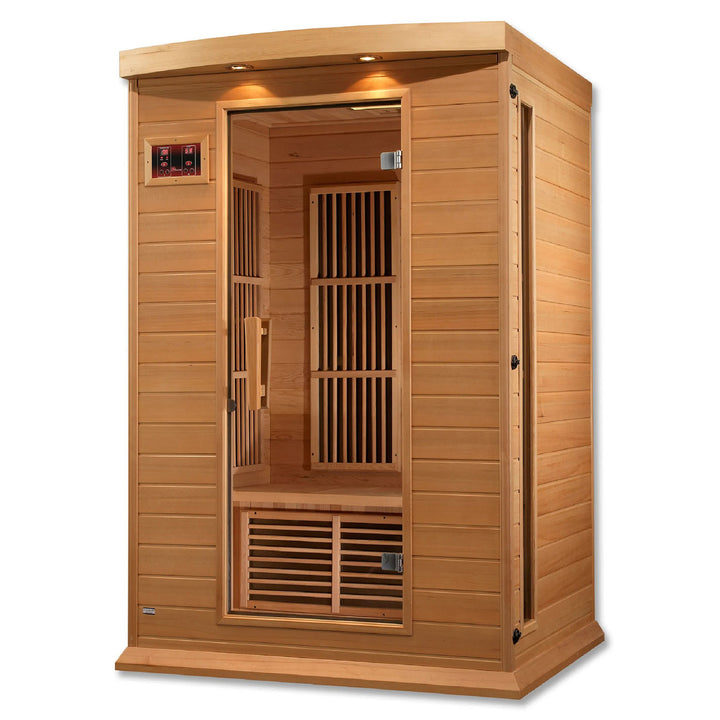 Dynamic Saunas Toulouse 2 Person Infrared Sauna w/Speakers, Canadian Hemlock - VMInnovations