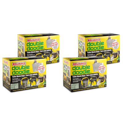 Reliance Products Double Doodie Portable Toilet Waste Bags w/Bio Gel (24 Pack)
