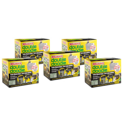Reliance Products Double Doodie Portable Toilet Waste Bags w/Bio Gel (30 Pack)