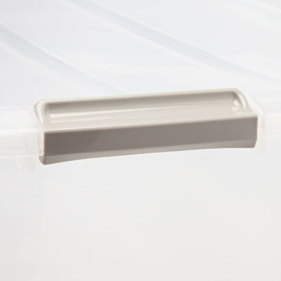 IRIS USA 50qt Clear Plastic Underbed Latched Stack Storage Container (12 Pack)